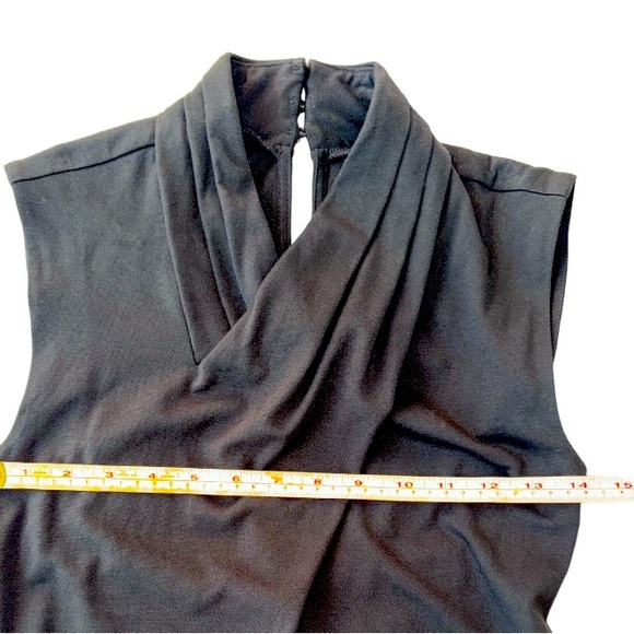 EUC Anthropologie Viola Draped Black Sleeveless Wrapped Shawl Neck Top Size XSP - Picture 11 of 15